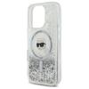 Karl Lagerfeld Klhmp16Llgkisgh Iphone 16 Pro 6.3 Hardcase Transparent Liquid Glitter Karl Head Magsafe