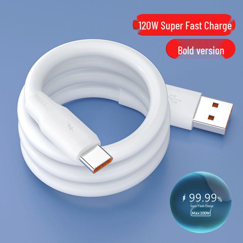 כבל טעינה מהירה 120W Type-C כפול ראש לאפל ו-Huawei Honor