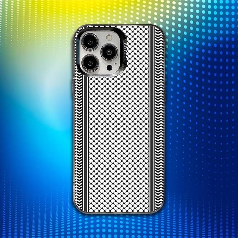 P-Palestine-S Keffiyeh Phone Case For iPhone 16,15,14,13,12,11,Mini,Pro,SE,MAX White Matte Shockproof Cover iPhone14pro