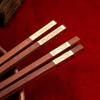 5Pairs High Quality Red Sandalwood Chopsticks Set Chinese Style Non-lacquered Non-wax Solid Wood Family Hotel Chopstick Set