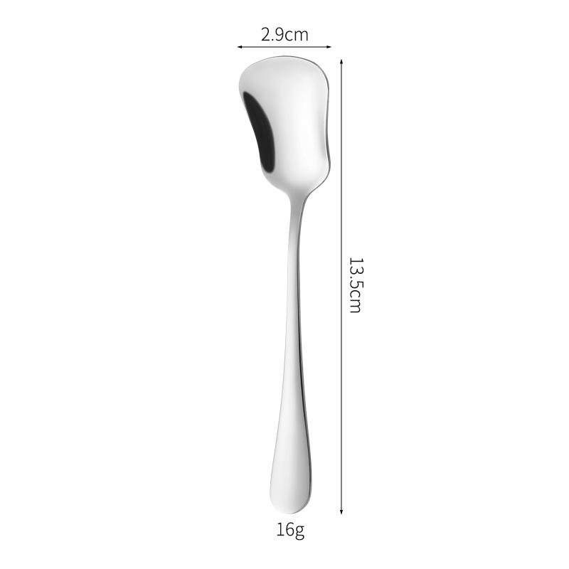 

1Pcs Small Dessert Spoon Stainless Steel Stirring Spoons Gourd Spoon Cake Salad Spoon Luxury Tableware Gift серебряный