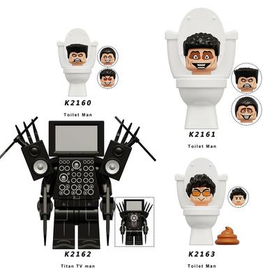 Skibidi Toilet Super Titan TV Man Mini Figures Bricks Building Blocks Doll Toys Birthday Christmas Gift for Childrens Kids