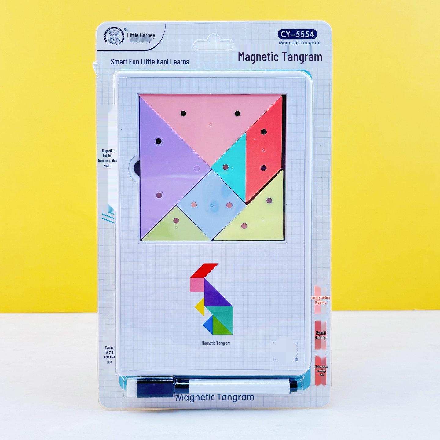 Magnetic Tangram Puzzle for Kids: First Grade Math Teaching Aid