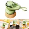 Airtight Pump Mechanism Kitchen Cleaning Brush Soap Dispensing Brush