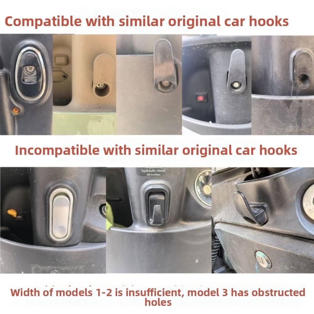 2/3/4/6 Hooks Electric Scooter Hook No Punching Installation Multifunctional Delivery Bag Hooks Universal Fixed
