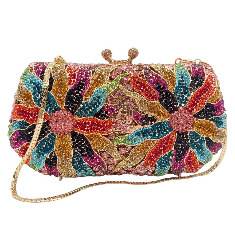 Silver/Gold Diamond Evening Bags Women Dinner Clutch Rhinestone Shiny Handbags for Female Luxury Designer Purse Party Bride Bag