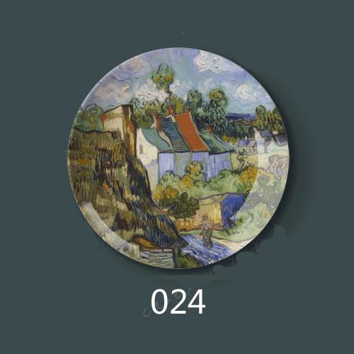 8 Inch Van Gogh Painting Porcelain Decorative Wall Hanging Plate Seat Disc Ceramic Disc Art Nouveau