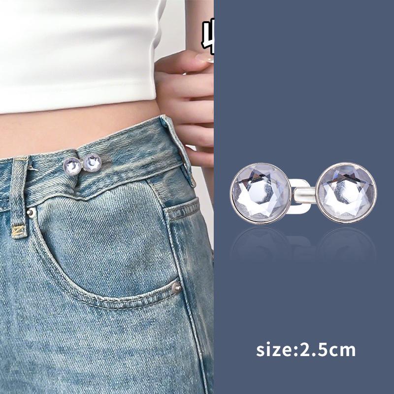 

Инструмент для утяжки талии Без сверления Регулируемая пряжка для брюк Скрытая пуговица Уменьшитель размера Невидимая застежка Зажим для одежды Легкое использование Регулятор без ремня Silver C