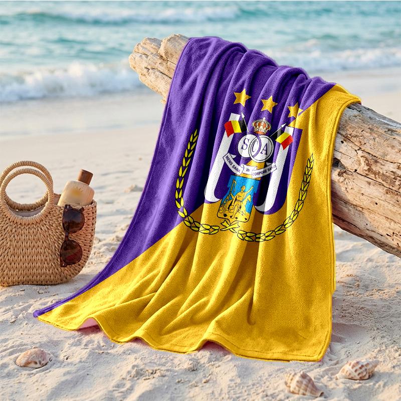 Anderlecht FC Druck Mikrofaser Strandtuch Schnelltrocknend Saugfähig Großes Handtuch für Strand Schwimmen Reisen