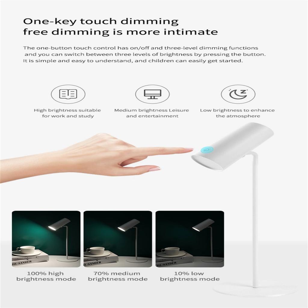 LED Cordless Desk Lamp USB Charging Dimmable Touch Control Table Lamps With Sunset Light For Bedroom Home Office