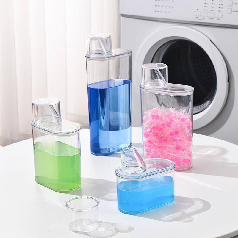 Airtight Laundry Detergent Powder Storage Box Container With Lids Grain Storage Jar Bleach Storage Container With Labels Airtig