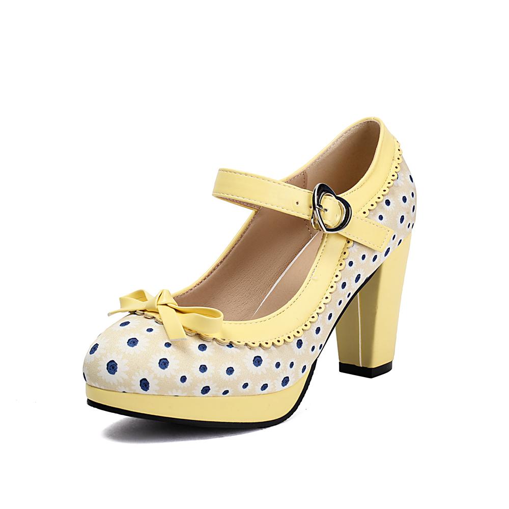 Móda Jaro Nové Lolita Boty Dámské Oxford Lodičky Roztomilé Vysoké Podpatky Retro Vintage Boty pro Ženy Mary Janes Kulatá Špička s Řemínkem kolem Kotníku