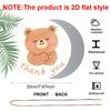 2D Flat Retro Aluminum Wall Stickers In Various Sizes. Cute Little Bear Thank-you Sign for Teachers, Watercolor Cartoon Bear Hanging Tag. A Perfect