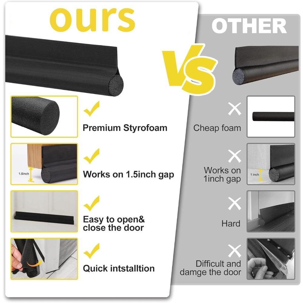 Türunterseitendichtungsstreifen, flexibler Windgeräuschreduzierungsstopper unter dem Türblocker, Antikollisions-Staubschutz-Schallschutzstreifen