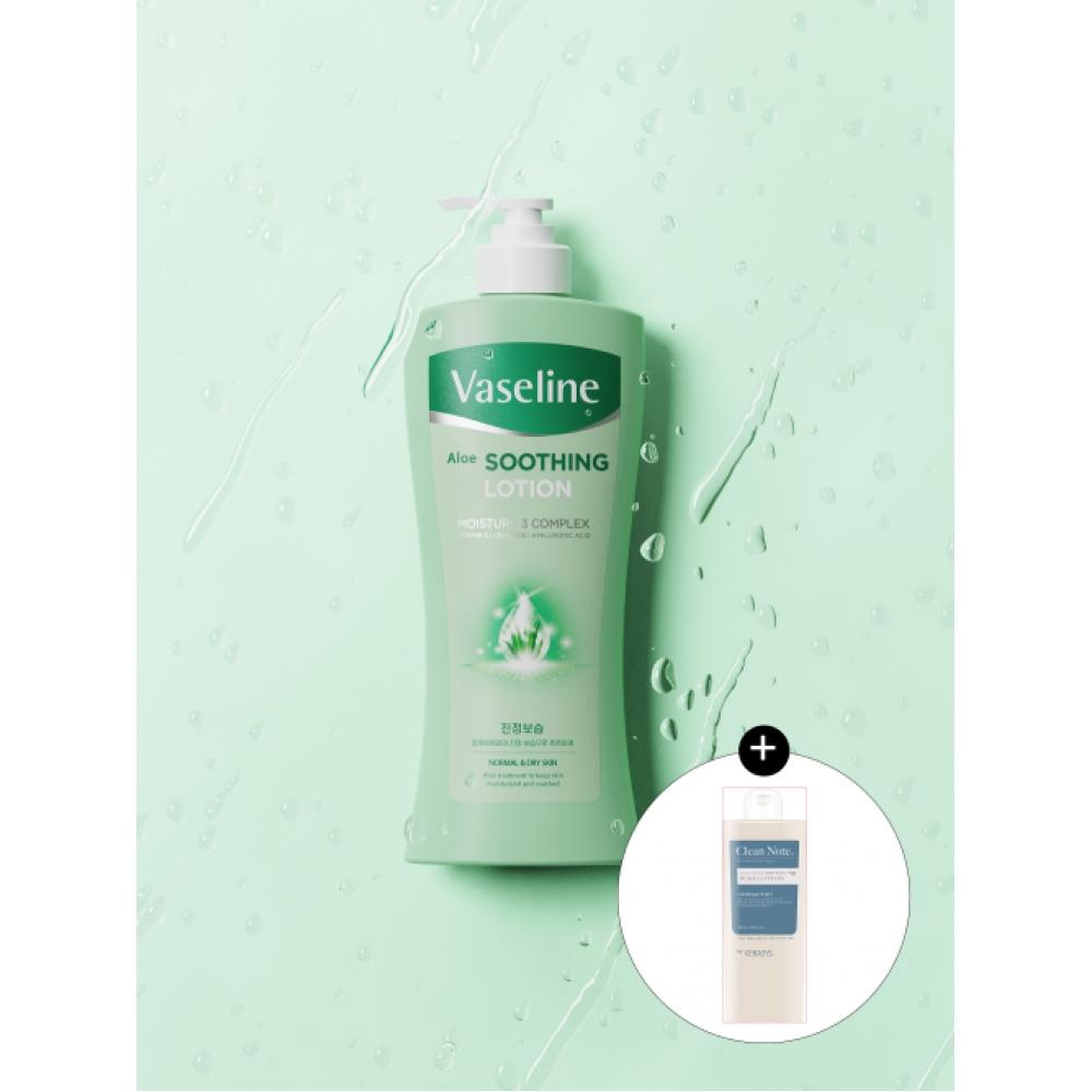 Aekyung Vaseline Vaseline Aloe Soothing Lotion 450ml + Clean Note Body Wash 180ml Extra Gift NONE