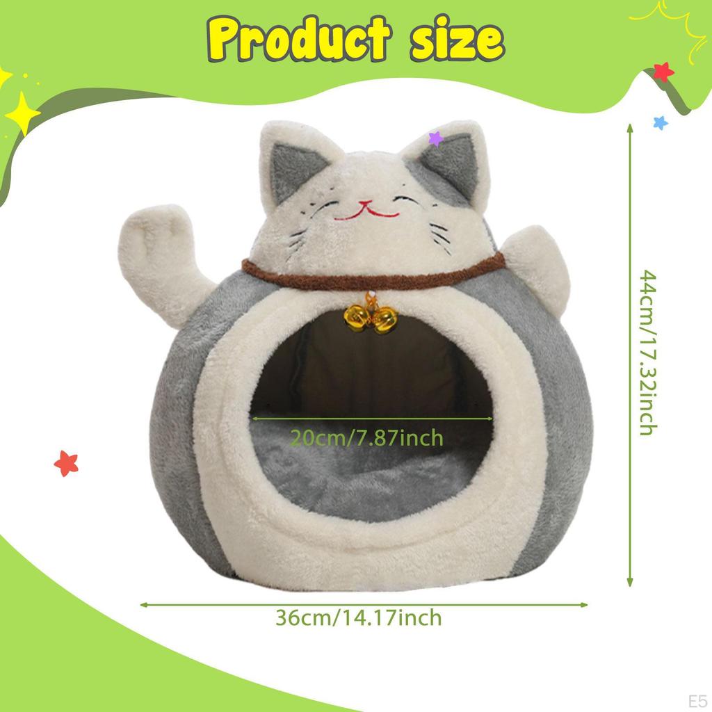 Cat House Shelter Multifunctional Anti Slip Bottom Comfortable PP Cottons Accessory Warm with