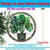 2D Flat Acrylic Colorful Monstera Leaf Acrylic Sun Catcher - Stained Glass Style Design with Green Leaves and Floral Accents, Home Decor