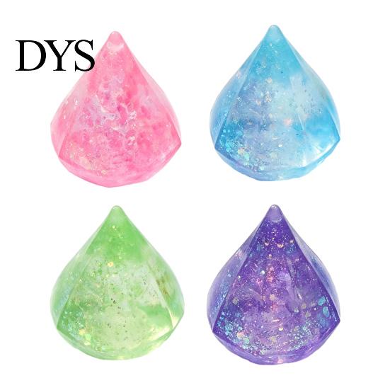 Stretchy Stress Ball Relief Rhinestone Squeeze Toy, Clear Glitter Sensory Soft Portable Fidget Party Favors for Kids Adults Toy