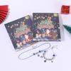 Christmas Advent Calendar Craft Set Christmas DIY Beaded Necklace with 22 Beads and 2 Chain Countdown Calendars