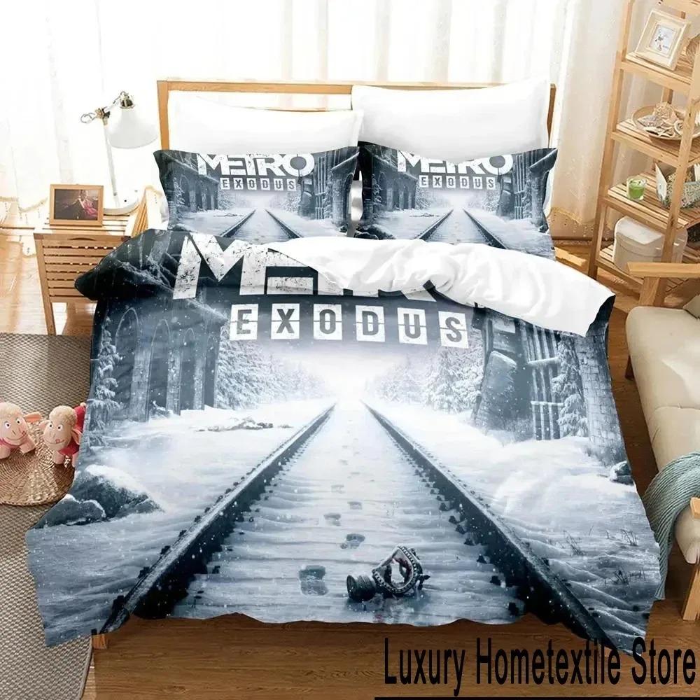 Stampa 3D Gioco Metro Exodus Set Biancheria da Letto Copripiumino Set Letto Coperta Federa Piumone King Queen Size Bambini Adulti Biancheria da Letto