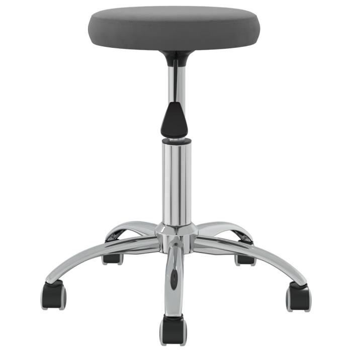 VidaXL Tabouret de massage Velours Gris foncé