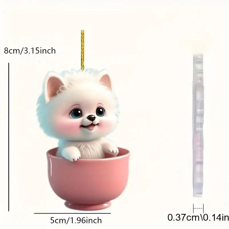 

Playful Acrylic Cat Hanging Decoration Ideal For Christmas Mug And Use Car