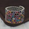 Squisito Bracciale da Sposa con Strass Esagerati per Esibizione sul Palco