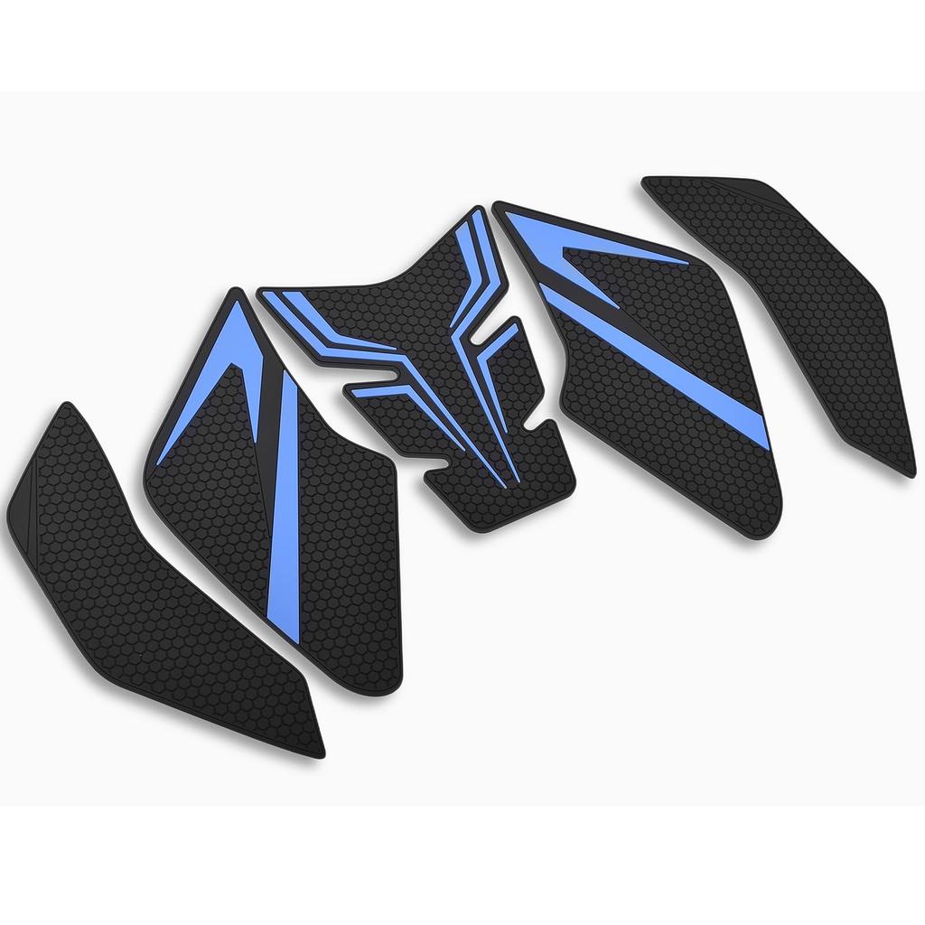 LEDISHUN Traction Pad Street Bike Kit for Suzuki GSX-8S (2023~) and GSX-8R (2024~) 8BL-EM1AA Tank Pads (Blue, Left, Middle, Right, Bottom, Set of 5)