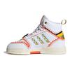 adidas Originals Drop Step Comfortable Durable High-Top Kids Skate Shoes Kids Skate Shoes White Orange IF9367