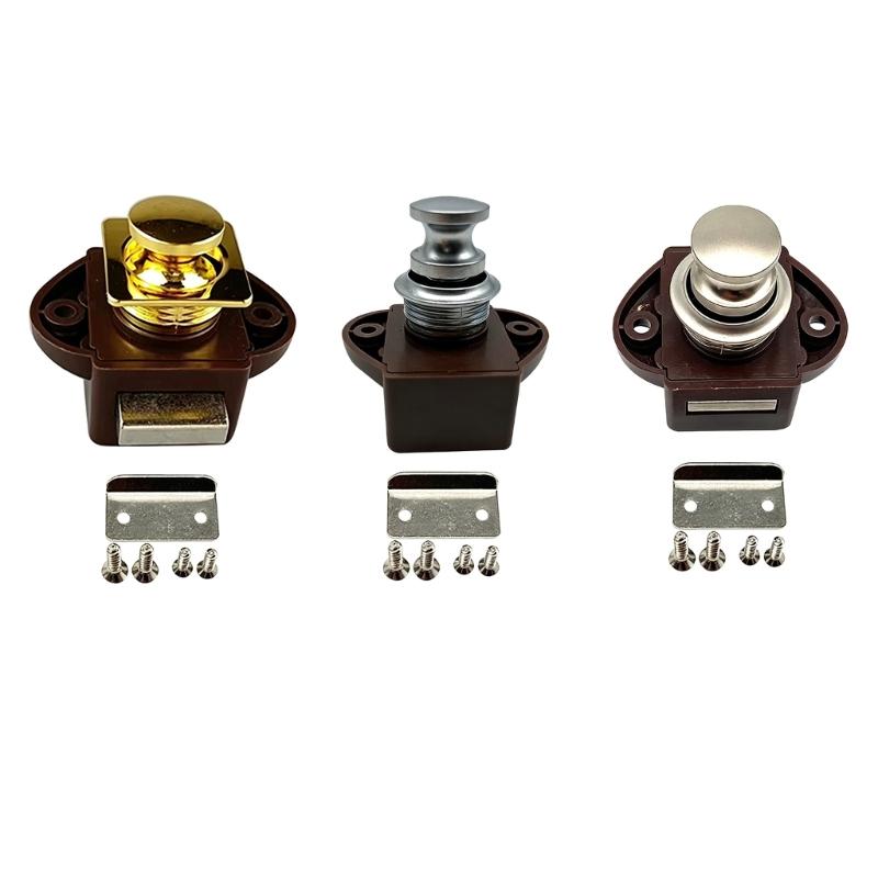 Y5GD Quick Release Push Button Latches Lock No Need for Campers Trailers Car Use