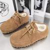 Fur Women Boots Suede Flats Fashion Shoes Woman 2025 Trend Winter Designer Brand Cozy Walking Casual Sport Botas Mujer Sneakers