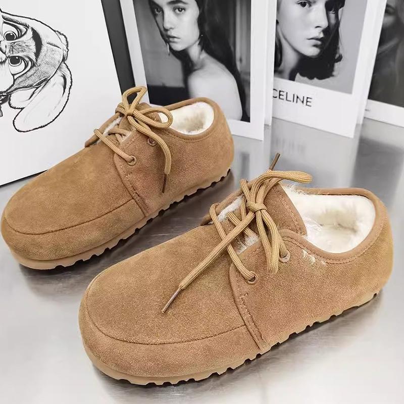 Fur Women Boots Suede Flats Fashion Shoes Woman 2025 Trend Winter Designer Brand Cozy Walking Casual Sport Botas Mujer Sneakers