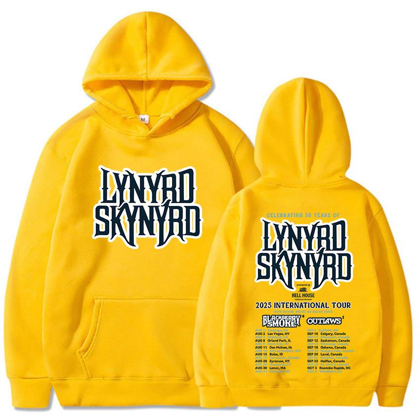 LYNYRDSKYNYRD Tour Hoodies Grunge Unisex Streetwear Long Sleeve Casual Male Sweatshirts Printing Pullovers
