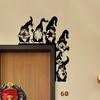 Christmas Gnome Door Frame Decoration Iron Faceless Dwarf Door Corner Sign Hollow Elf Front