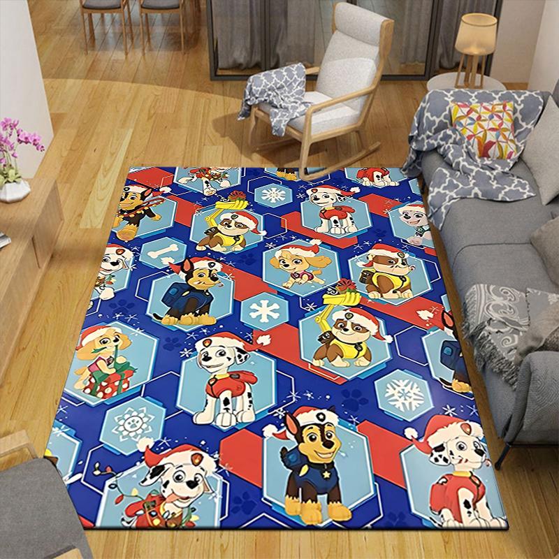 1Pc Christmas Paw Patrol Frame Rug Office Carpet Indoor Outdoor Doormat Nonslip Soft And Comfortable Living Room Christmas Halloween Gift D91880