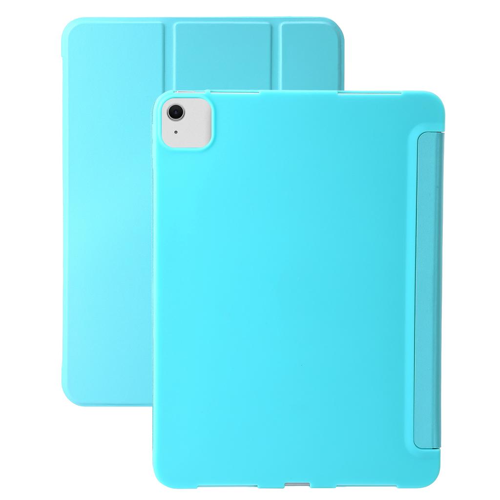 For iPad Air 13 (2025)/(2024) Leather Case Inner Silicone Tablet Cover with Tri-Fold Stand