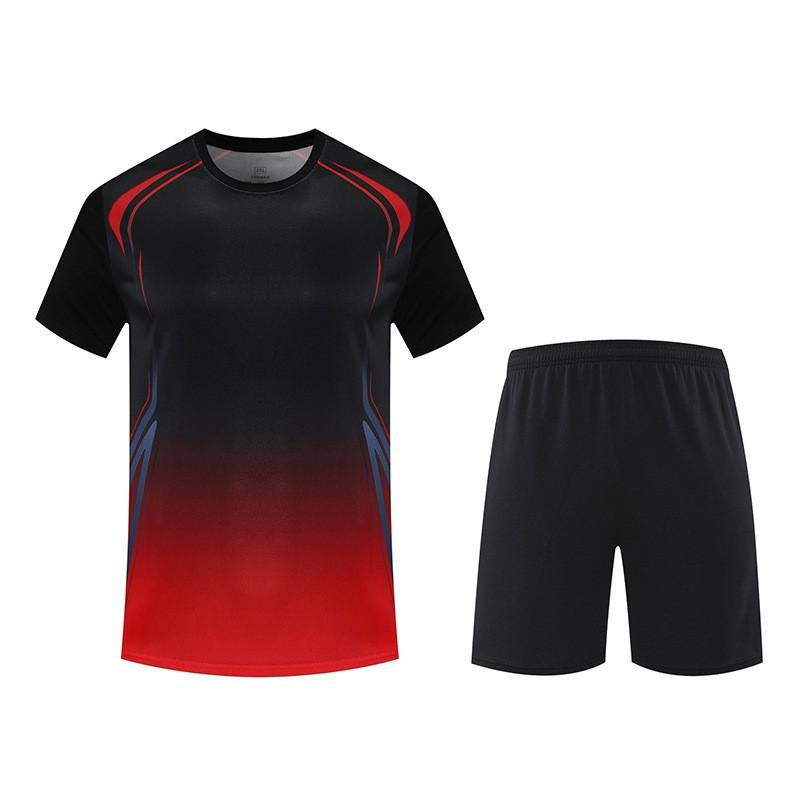 Quick-Dry Badminton Set Men Women Short Sleeve Sportswear Breathable Moisture-Wicking Athletic Shirt Pants