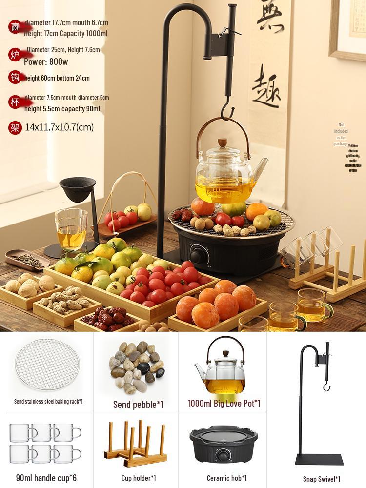 Electric Ceramic Indoor Stove Set with Glass Teapot - 2026 Edition