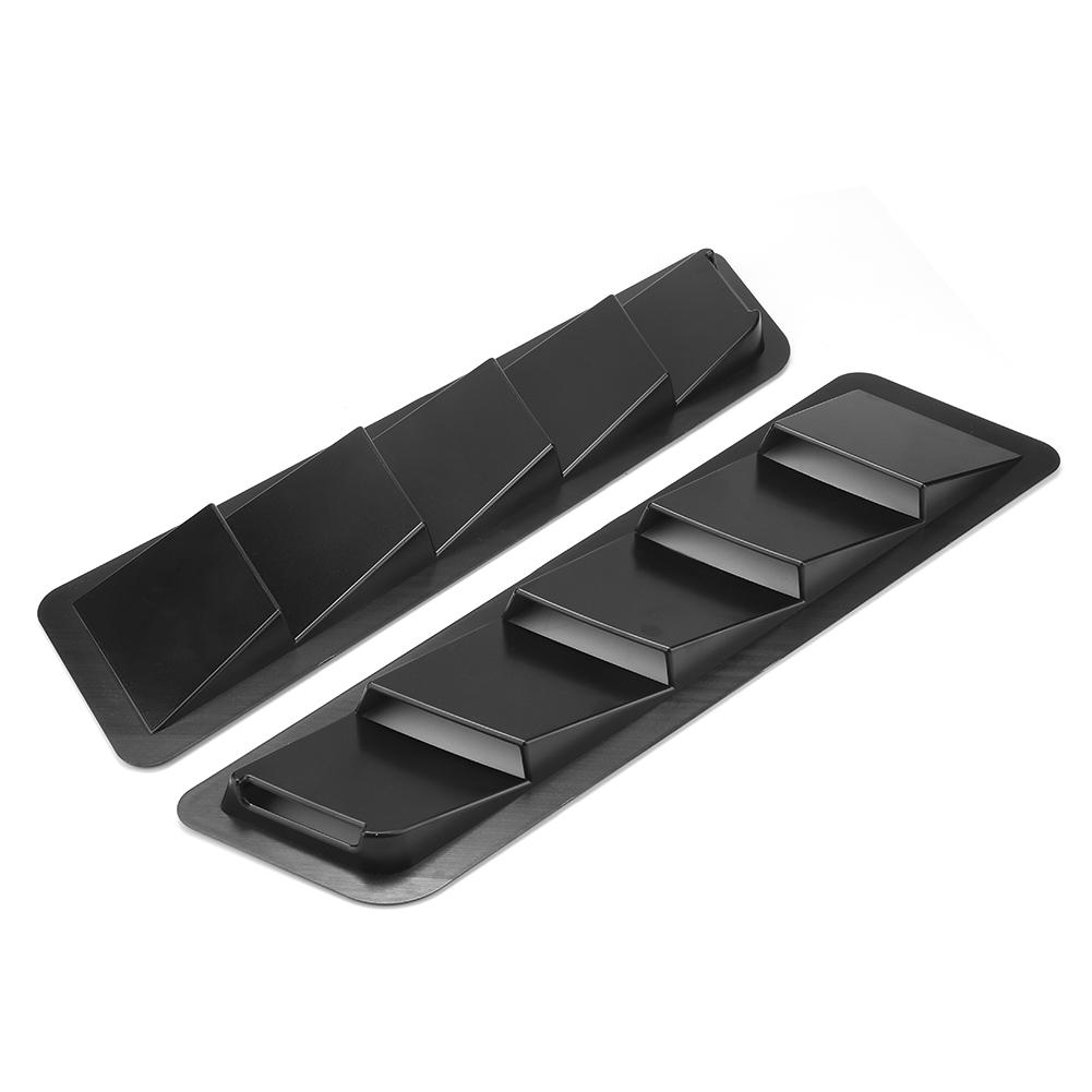 Car Hood Air Intake Louver Panel Engine ABS Cooling Vent Cover Trim AccessoryGlossy Black