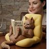 3D Printed Cat Statue Lazy Cat Pose Cat Ornaments Reading Cat Figurine  Bookshelf Decoration