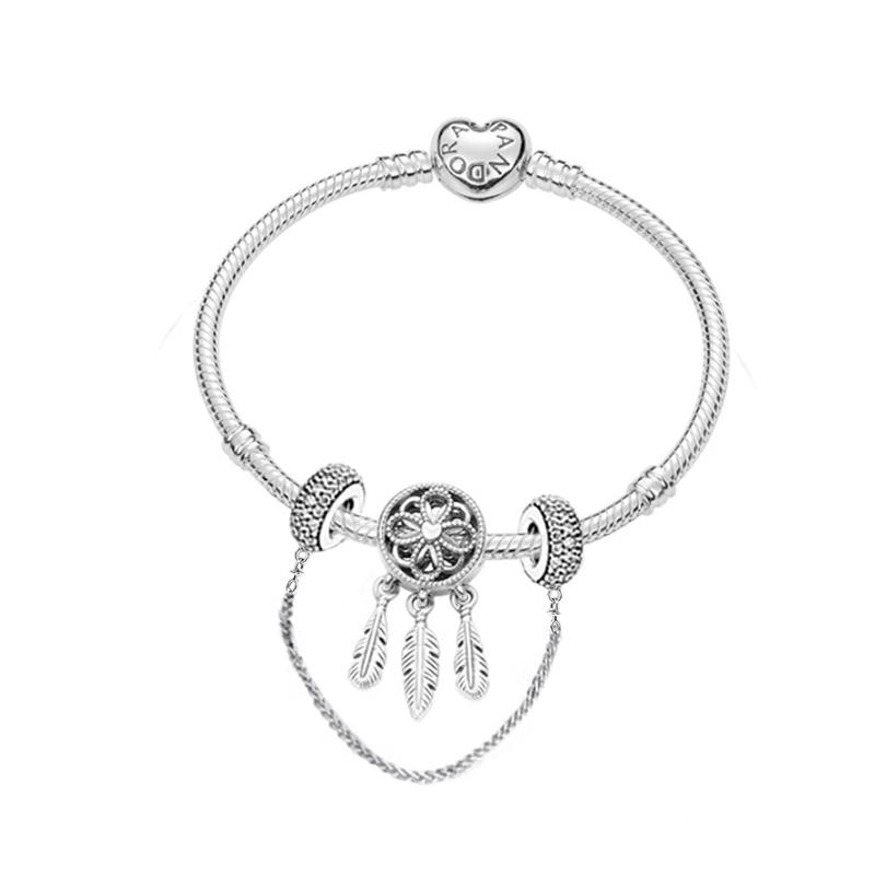 Pandora Holy Dream Catcher Set 925 Silver Bracelet Men and Women Same Style Couple Style ZT24092230A