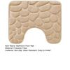 50cm Flannel U Shape Bathroom Rug Thick Absorbent Toilet Mat Non Slip Carpet Floor Pad Washable Bath Mat