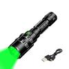 WINDFIRE Green LED USB Tactical Green High Brightness 2200 Handheld Flashlight with Zoom 5 Lighting IPX4 Mint Predator Lamp for and Animal Observation