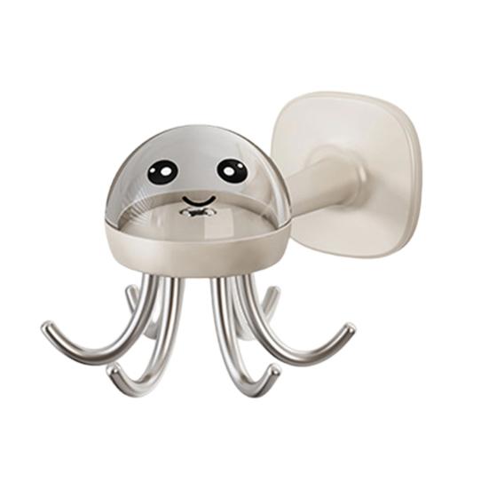 Kunststoff Wandhänge-Aufbewahrungsregal mit starkem Klebe-Tragfähigkeit Cartoon-Oktopus-Form Sechsarm-Design Badezimmer-Aufbewahrungsregal