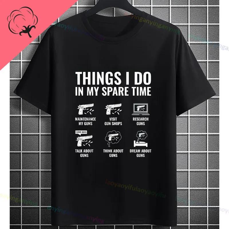 Things I Do In My Spare Time Funny Slogan Graphic Tshirt For Golf Lover Gift Originality Pure Cotton Casual Shortsleev Tshirts