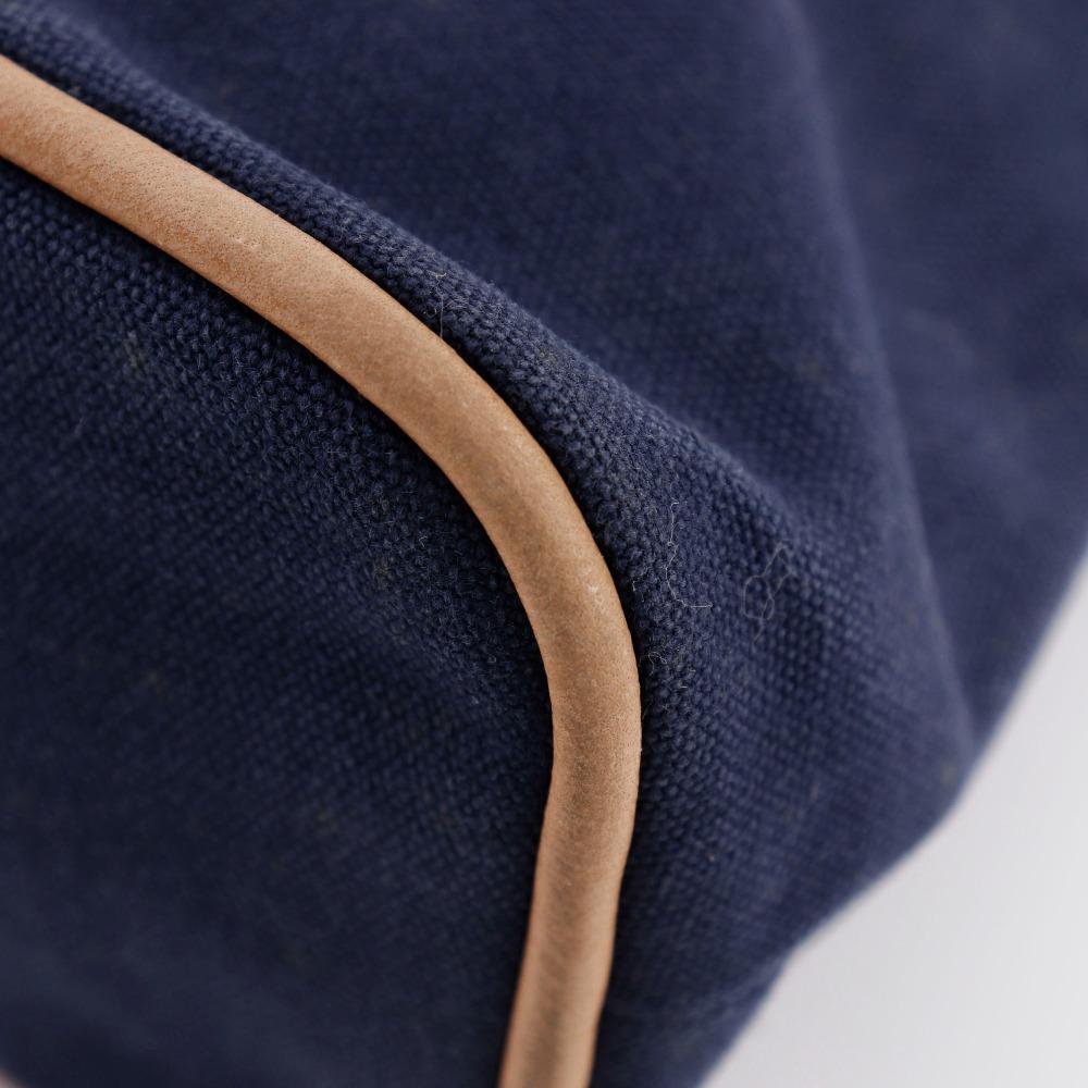 HERMES Bolide pouch 25 Pouch Navy blue Cotton canvas unisex Used