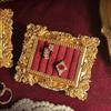 Vintage-inspirierte Ringhalter-Schale Schmuck-Displayständer Mit Samtauskleidung Und Harz-Handwerkskunst Foto-Styling-Werkzeug