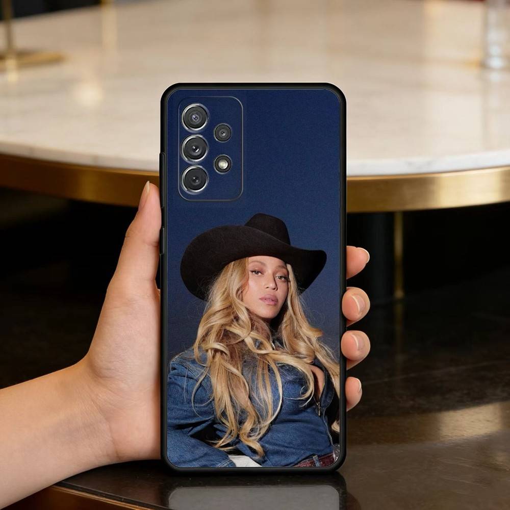Beyonce C-Cowboy C-CarterS Phone Case For Samsung Galaxy A73,A72,A71,A70,A53,A52,A51,Soft Silicone Black Cover
