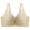 Lace women's breasts close secondary breasts gather anti-sagging large size bra full cup thin bra