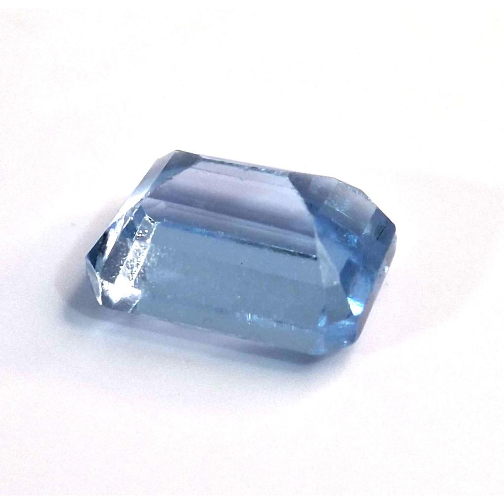 Himmelblau Aquamarin Natur 6-8 Karat Smaragdschliff Atemberaubender Zertifizierter Edelstein